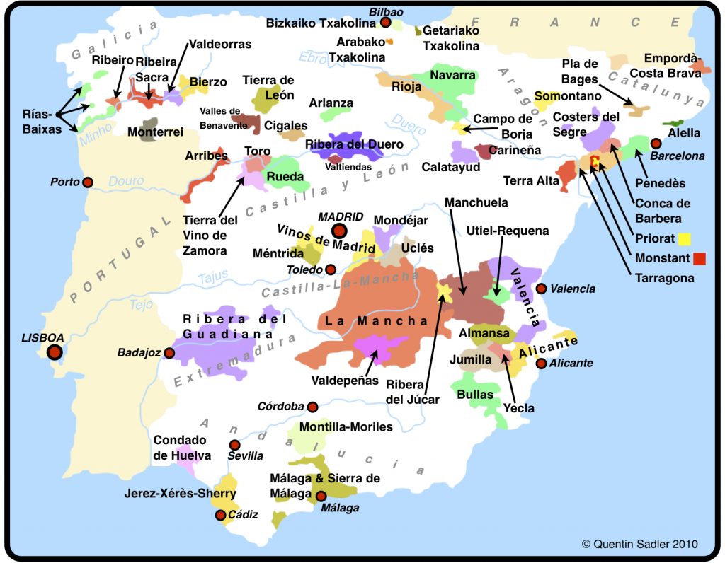 Spanske vinregioner